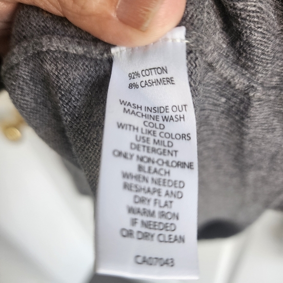 Sebastian Cooper Mens Cotton Cashmere Blend Vneck Pullover Size Large - Picture 4 of 9